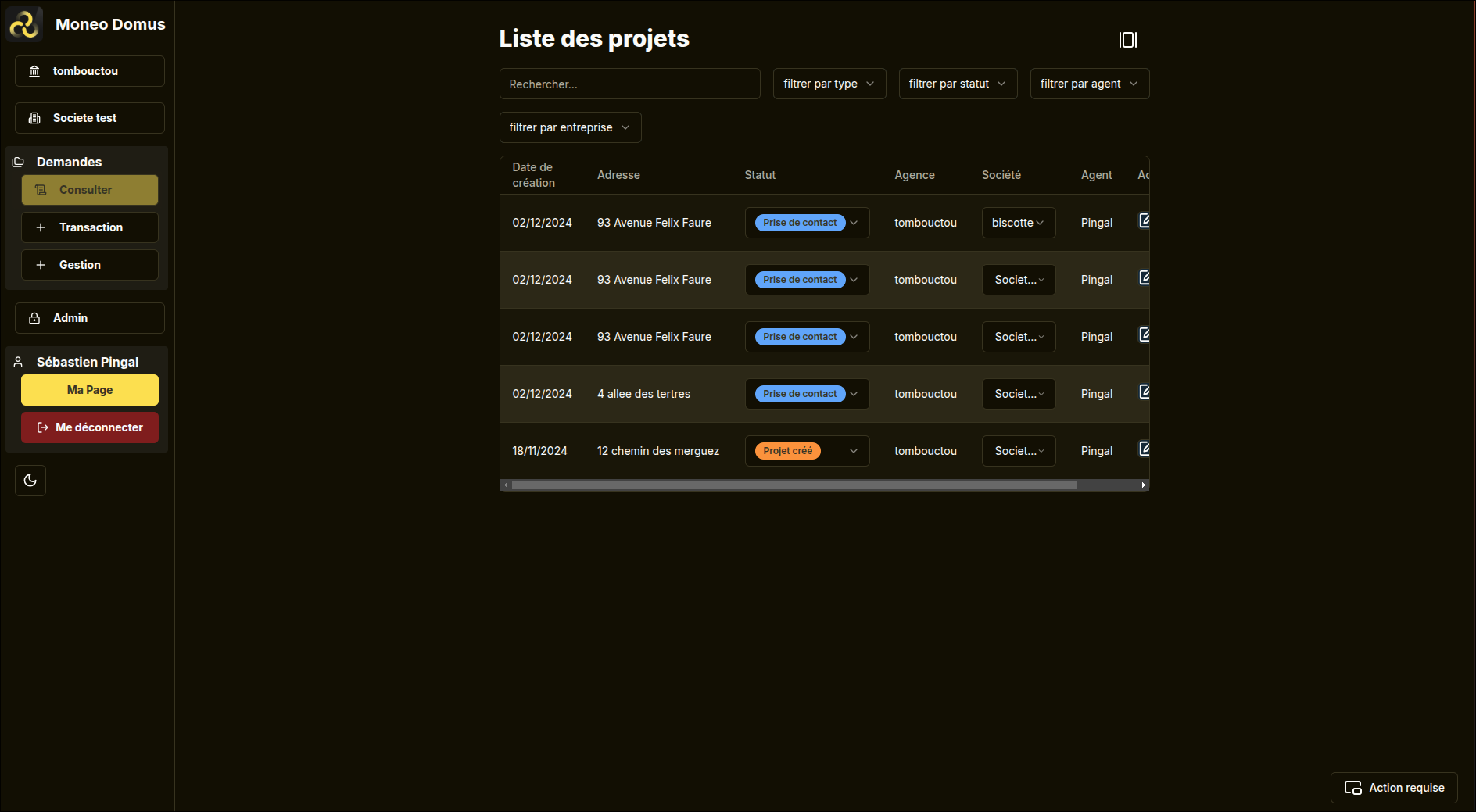 Moneo Domus - Creation d'un devis